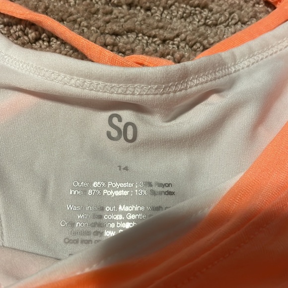 2 Girls Cropped Shirt w/ Tank Top Underneath - Picture 5 of 5